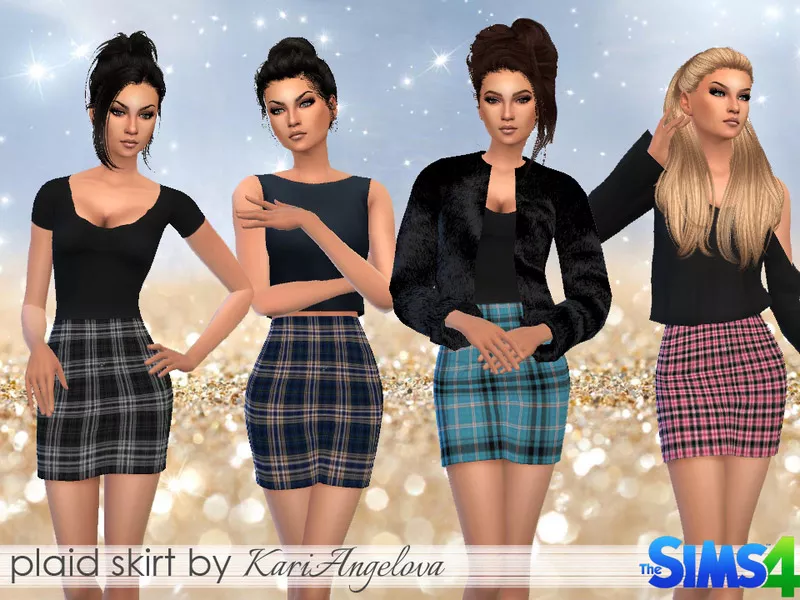 Plaid Mini Skirt by Trillyke
