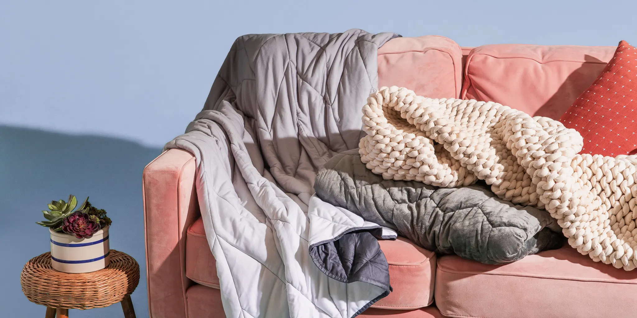 Plush Throw Blankets and Pillows